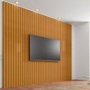 Ver mais imagens de Painel Ripado para TV até 75 Polegadas com LED 100% MDF 230cmx220cm 2 Prateleiras Roma Marrom Cinamomo