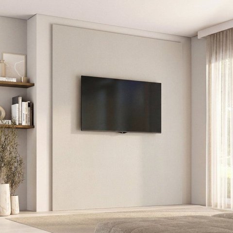 Painel Liso para TV até 75 Polegadas Planejado 200x230cm Aruá CabeCasa MadeiraOriginals Off White
