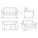 Ver imagem 4 de Sofá 2 Lugares e 2 Poltrona Decorativa para Sala de Estar Suede Marrom