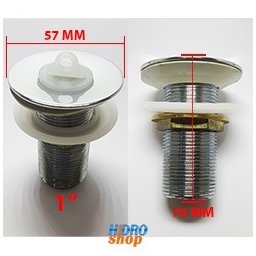 Válvula Escoamento Lavatório Cromada Sem Ladrão 1" Barato - 1603 - 1