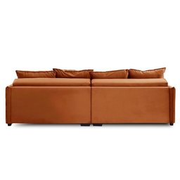 Sofá sem Caixa Retrátil Reclinável 2,10m Catarina Veludo Terracota Rover & Beato - 6