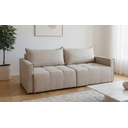 Ver imagem 1 de Sofá Cama Luxo Bruna Almofadas Soltas Espuma D30 com Manta Acrílica Vários Tecidos 2,20m