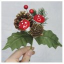 Ver imagem 1 de 8 Ramos Cogumelos Decoração de Natal Artificial 17cm