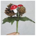 Ver imagem 3 de 8 Ramos Cogumelos Decoração de Natal Artificial 17cm