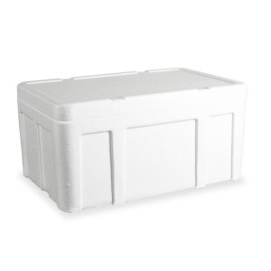 Caixa Térmica de Isopor 40 Litros Branca 59x39x29,5