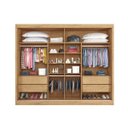 Ver imagem 2 de Guarda Roupa Casal Espelhado 2 Portas 4 Gavetas - Verona-amêndoa - Made Marcs