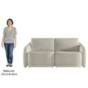 Ver imagem 5 de Sofá Cama Casal para Sala 216cm Polska K04 Bouclê Bege - Mpozenato