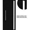 Ver imagem 6 de Porta de Alumínio de Giro Lambri com Puxador de 60cm 215x95cm Lucasa Ideale Abertura Direita Preto