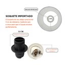 Ver imagem 4 de Cúpula de Abajur 30x20x20cm Tecido Algodão Soquete Importado Ref 91