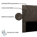 Ver imagem 3 de Cabeceira Cama Box Queen 160 Cm Aquilla Veludo Marrom S04 - D'Rossi