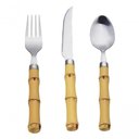 Ver imagem 2 de Faqueiro Bambu 18 Peças Classic Inox e Plastico - Mimo Style