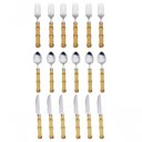 Ver imagem 1 de Faqueiro Bambu 18 Peças Classic Inox e Plastico - Mimo Style