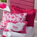 Ver imagem 2 de Kit Cobre Leito Paty Pink Dupla Face C/ Almofadas Queen 08 Peças