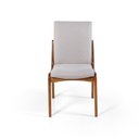 Ver imagem 3 de Kit 6 Cadeiras de Jantar Estofada em Madeira Garbo Cinza Claro - Straub Web