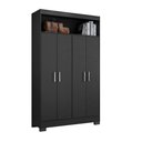Ver imagem 2 de Armário Multiuso Organizador com Nicho 1,10m 4 Portas Bruna NT 4030 Preto Notável