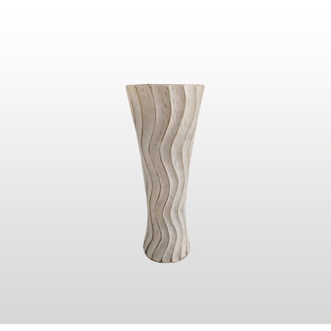 VASO ONDAS DE RESINA BRANCA