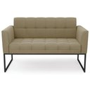 Ver mais imagens de Sofá Namoradeira e 2 Poltronas Base Industrial Preto Ana Suede Marrom Rt - Ibiza