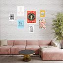 Ver imagem 2 de Kit 7 Quadro Decorativos Frases Motivacionais:moldura Preta
