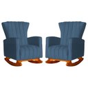 Ver imagem 1 de Kit 02 Poltronas Balanço Melinda Suede