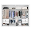 Ver imagem 3 de Guarda Roupa Casal Coliseu 2 Portas 6 Gavetas Branco Absoluto Semi Fosco - Zanzini
