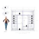 Ver imagem 4 de Guarda Roupa Casal Coliseu 2 Portas 6 Gavetas Branco Absoluto Semi Fosco - Zanzini