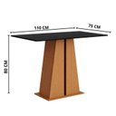 Ver imagem 3 de Conjunto Sala de Jantar 4 Lugares Retangular MDF Diana Mel/Preto