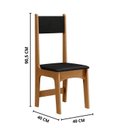 Ver imagem 4 de Conjunto Sala de Jantar 4 Lugares Retangular MDF Diana Mel/Preto
