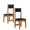 Ver imagem 7 de Conjunto Sala de Jantar 4 Lugares Retangular MDF Diana Mel/Preto