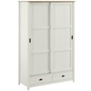Ver imagem 2 de Guarda Roupa Solteiro 2 Portas de Correr 2 Gavetas 133cm Madeira Maciça Mazzaro F06 Branco Freij