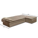 Ver imagem 3 de Sofá Cama King 5 Lugares 270cm Alexa Suede Cappuccino