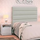 Ver imagem 6 de Cabeceira Cama Box Solteiro 90cm Greta Corano Bege e 1 Mesa de Cabeceira Flex Dm1 Branco