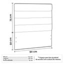 Ver imagem 4 de Cabeceira Cama Box Solteiro 90cm Greta Corano Bege e 1 Mesa de Cabeceira Flex Dm1 Branco