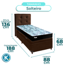 Ver imagem 3 de Kit Cama Box Bau + Cabeceira + Colchão Solteiro Molas Ensacadas - Life Gold - Paropas
