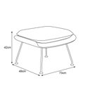 Ver imagem 2 de Poltrona Womb Chair com Puff Cromada Sintético Marrom Cor Marrom