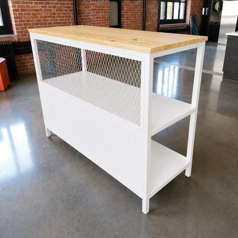 Bancada Ilha para Cozinha Design Industrial 1,80m x 70cm