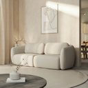 Ver imagem 1 de Sofá Modular 2 Lugares Orla CabeCasa MadeiraOriginals Bege Espuma do Mar