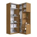 Ver imagem 4 de Guarda Roupa Modulado 100% MDF 3 Peças com Mesa de Cabeceira Esquerda 4 Portas e 2 Gavetas