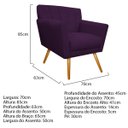 Ver imagem 5 de Kit Diva Recamier Vanessa 160cm Lado Esquerdo e 02 Poltronas Laura Suede - Doce Sonho Móveis RECAMIE