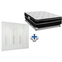 Ver imagem 1 de Cama Box Casal + Colchão Physical Ortobom + Guarda Roupa Master Vip 8.4 Branco