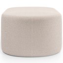 Ver imagem 3 de Kit 2 Puffs Decorativos Orgânico para Living Quarto 70cm Doha W01 Bouclê Creme - Lyam Decor