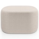 Ver imagem 6 de Kit 2 Puffs Decorativos Orgânico para Living Quarto 70cm Doha W01 Bouclê Creme - Lyam Decor