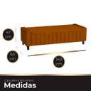 Ver imagem 5 de Calçadeira Baú Casal Estofada Alicia Veludo