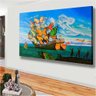 Quadro Salvador Dali Navio Com Velas De Borboleta:90x60 cm/PRETA - 3