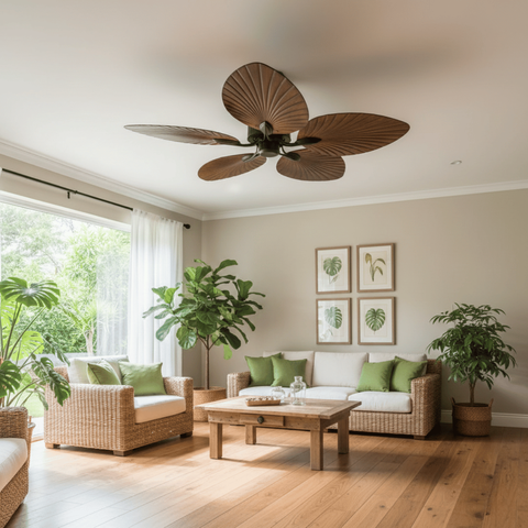 Ventilador de Teto com Controle 5 Pás Silencioso Bivolt