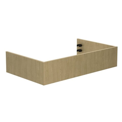 Rodapé em MDP para Sala de Estar 17cm x 80cm Nanda Bege/Nature