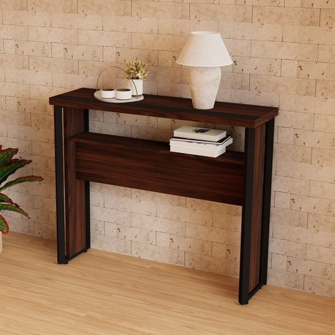 Aparador Buffet para Escritório Cantinho do Café Corporate Cinza/Louro Preto