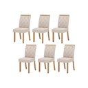 Ver imagem 1 de Kit 6 Cadeiras Sala Jantar Vita 6 Un Nature/suede Light Linho - Henn