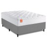 Cama Box Colchão Casal King Molas Ensacadas Real 193x203x65cm Branco / Cinza Inducol - 2