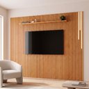 Ver imagem 1 de Painel para TV Lyon 272 cm com 1 Módulo de Expansão 250 cm de Altura com LED Naturalle Mavaular