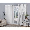 Ver imagem 1 de Cortina Sala Voal Xadrez Forro Tecido Microfibra 4,00x2,50